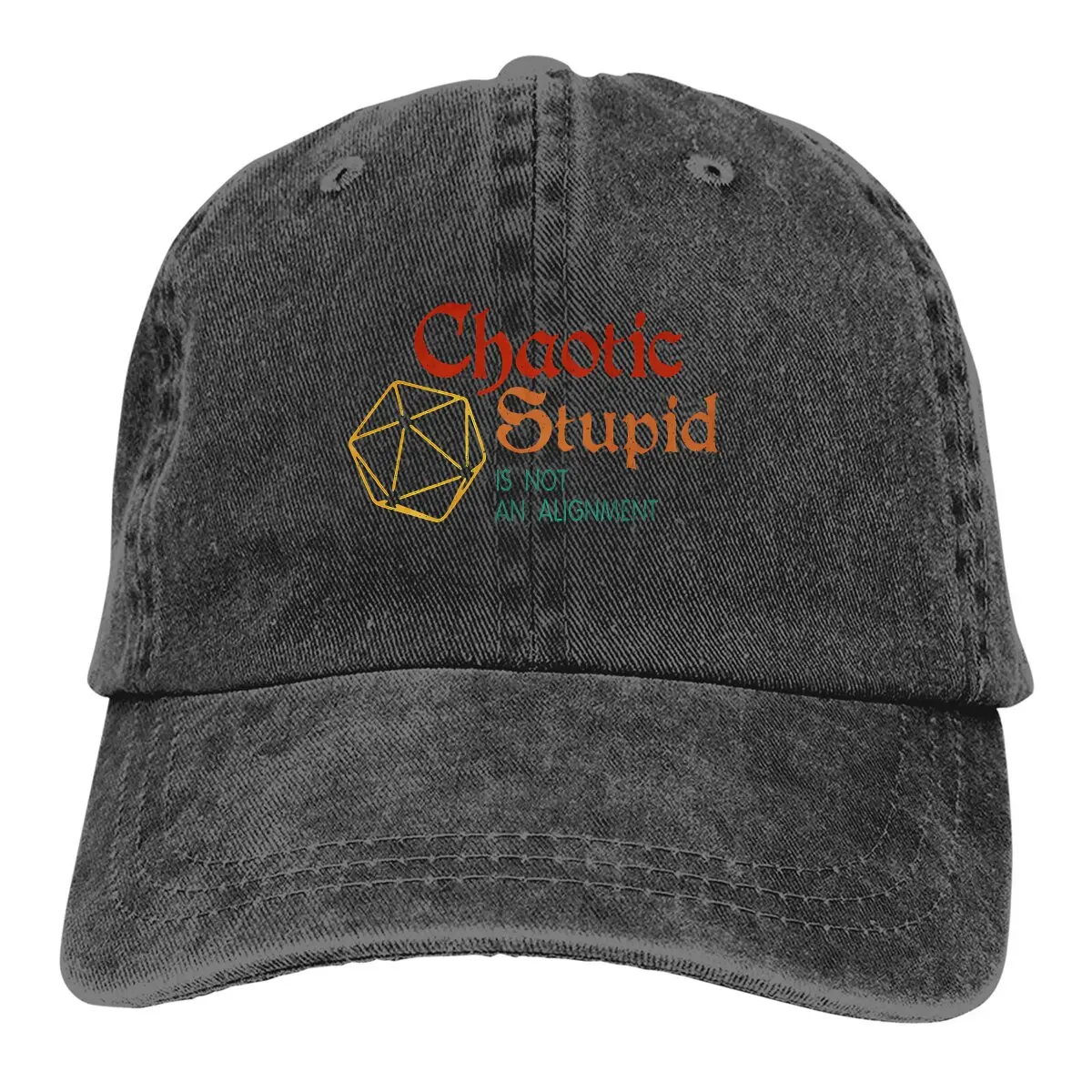 

Chaotic Stupid Is Not an Alignment Classic Baseball Cap Men Hats Women Visor Protection Snapback DnD Game Caps