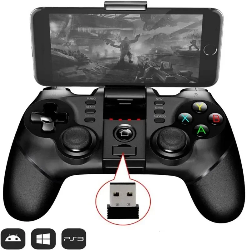 B-M 2.4G wireless Game Controller for Android iOS Windows laptop Bluetooth-compatible wireless game console Joystick Gamepad