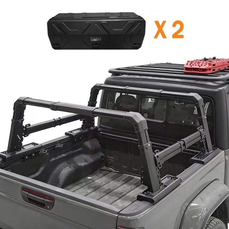 

Slide-out Truck Bed Rack With Side Box Retractable Long-Range Heavy-Duty Aluminum Alloy T6/T7/T8/T9 Roof Ladder Syste