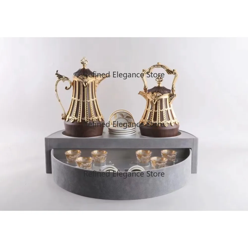 Coffee Flask Pot Arabic Dallah Insulated Thermos Coffee Jug 1000ml Arab Vacuum Flask for Ramadan