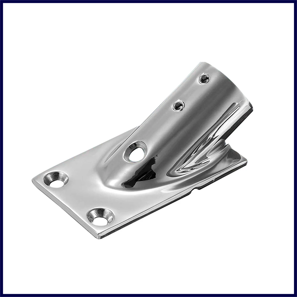 Marine 316 Stainless Steel 22/25mm 30° Rectangular Base Tube Pipe Base Marine Handrail Fitting Boat Accessories