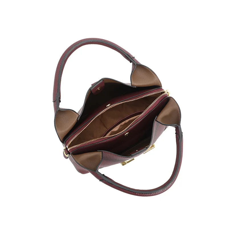 Stylish Solid Color Designer Diaper Bag Women Luxury Leather Tote Large Capacity Elegant Crossbody Handbag For Simple Chic - view 3