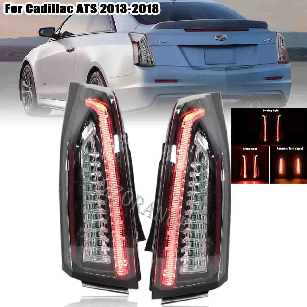 Car LED Rear Tail Lights For Cadillac ATS 2013 2014 2015 2016 2017 2018 US Version DRL red Turn Signal Brake Lamp Accessories