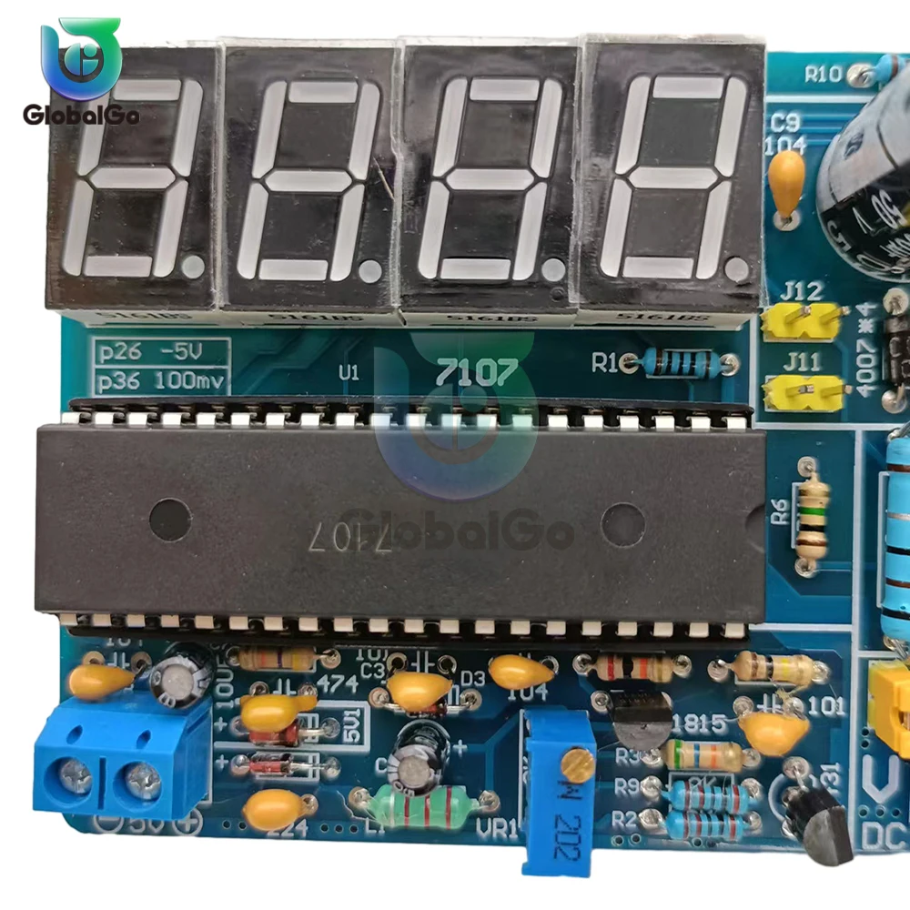 7107 DC5V Digital AC/DC Voltmeter Kit DIY Electronic Kit Module 35mA Red Display Soldering Training Suite