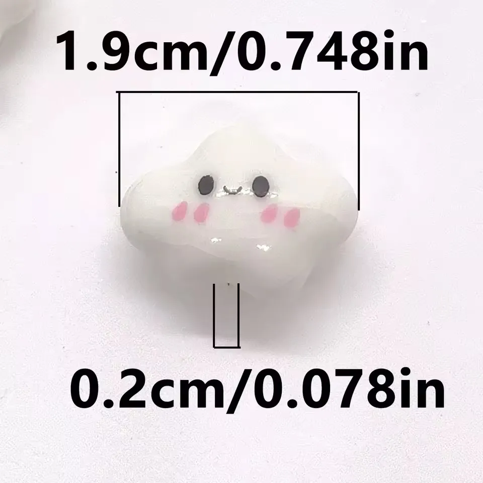 10pcs 19x14mm Smiling Cloud White Ceramic Beads For Jewelry Making Findings DIY Bracelet Necklace Accessories