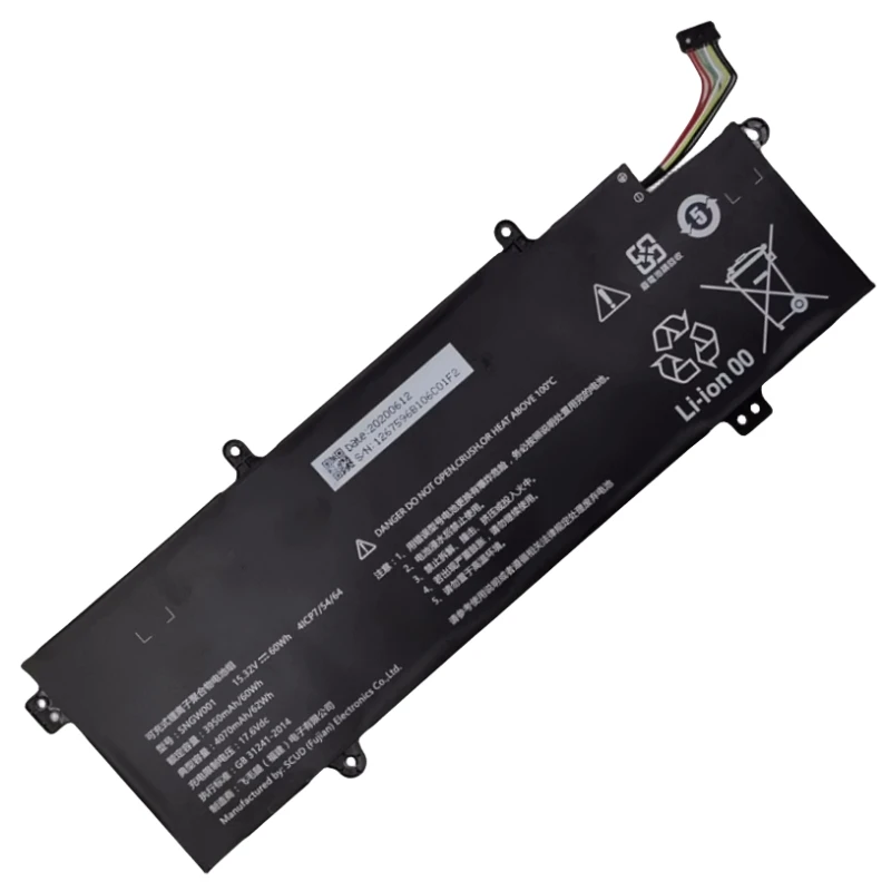 만리월 UF712 태블릿 PC용 교체 배터리, SNGW001, 4ICP7, 54/64 노트북, 15.32V, 62Wh, 4070mAh, 신제품