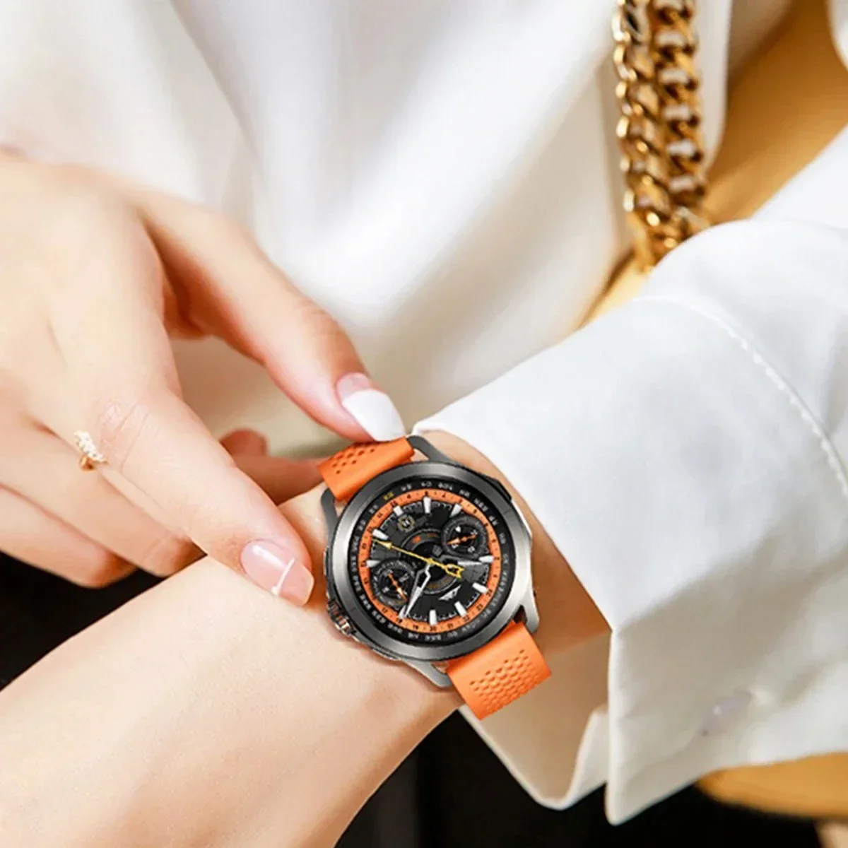 22mm Official Watch Band For Huawei Watch GT 5/GT 5 Pro 46mm Silicone Strap For Xiaomi Watch S4 S3 S2 S1 Wrist Bracelet image 6