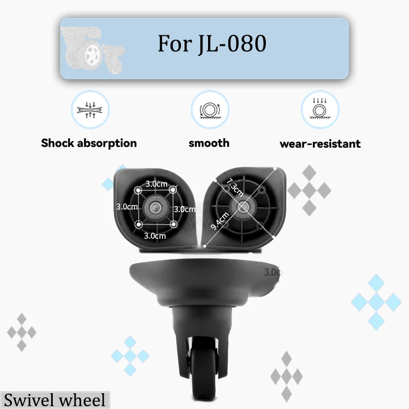 

For JL-080 Super Wearable Suitcase Replacement Wheels Thickened Bearing Structure Quiet Movement Consignment Case Replacement