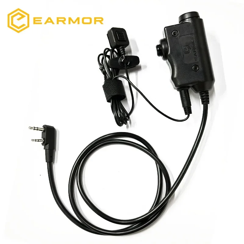 Adaptador PTT M52 Push To Talk Comunicações Táticas Fone de Ouvido Adaptador PTT para Airsoft Earmor MSA Sordin