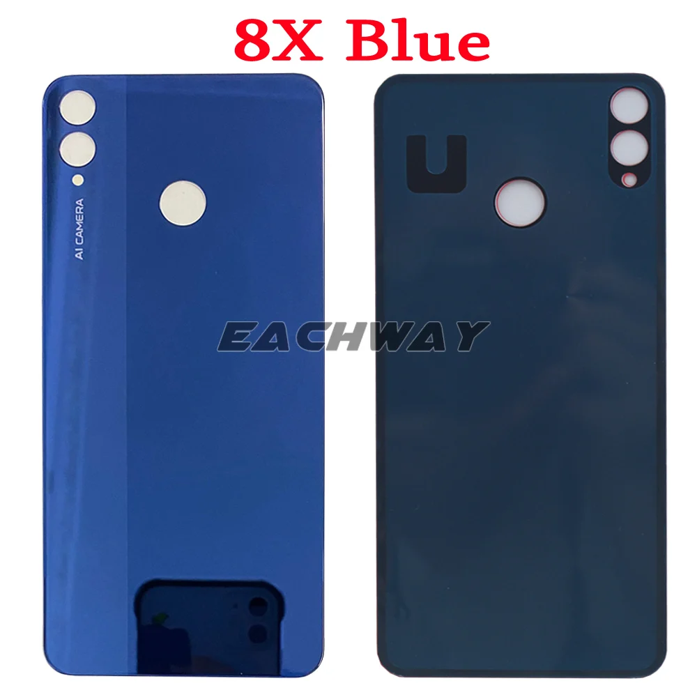 New For HUAWEI Honor 8X Battery Cover Rear Glass Door Housing Case Back Panel For HUAWEI Honor 8X Battery Cover +  Adhesive