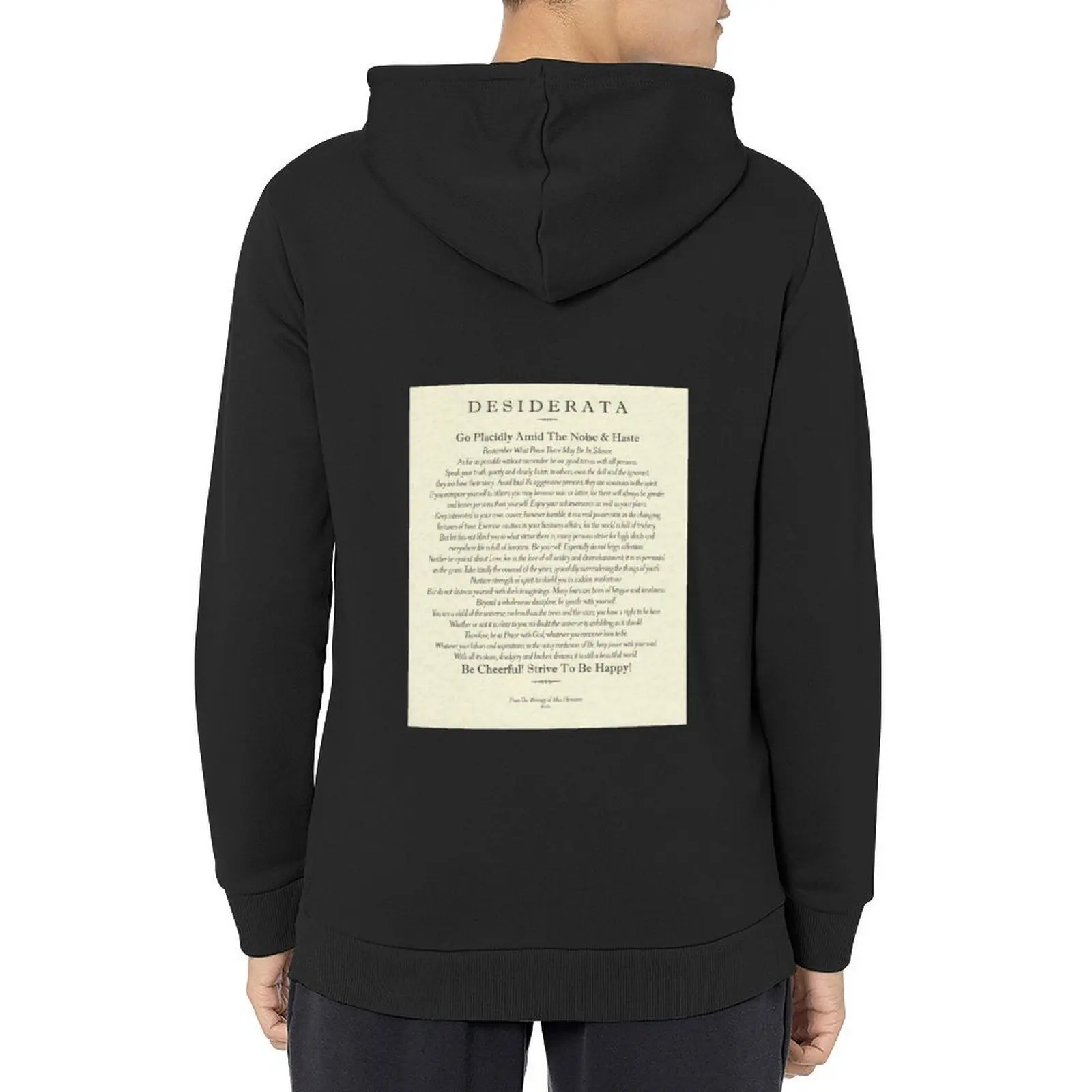 

Desiderata Poem on Parchment-Traditional Hoodie men clothing blouse autumn male clothes new in hoodies & sweat-shirt