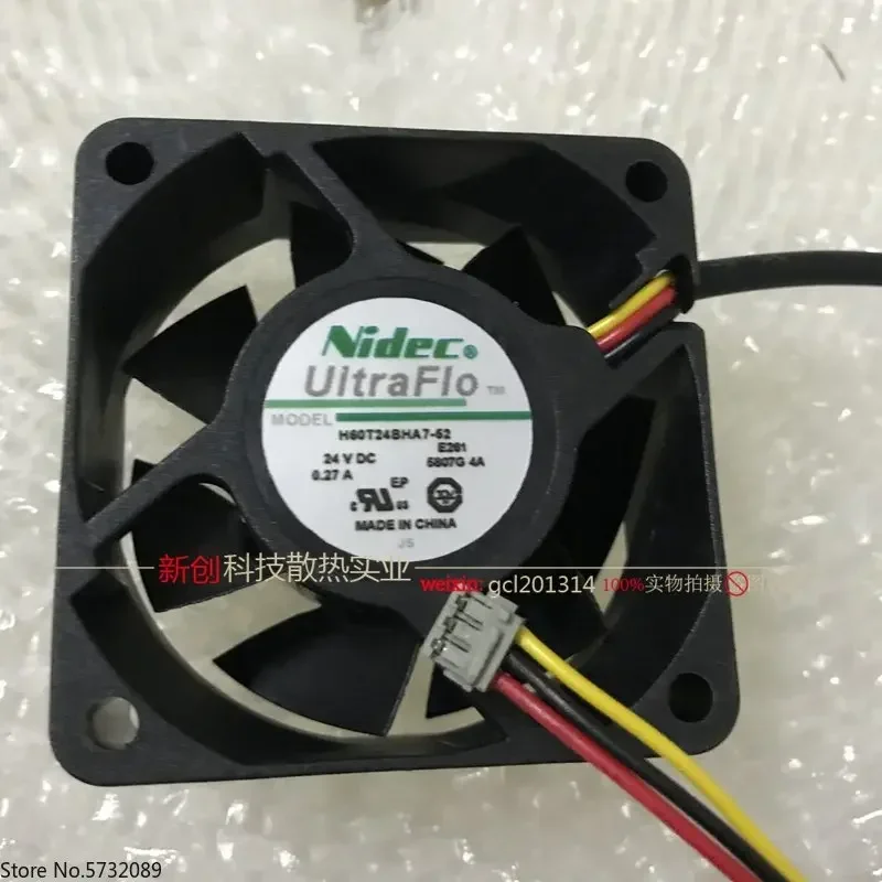 

5 шт. оригинальный японский NIDEC h60t24бха7-52 6025 24 В 0,27 А вентилятор с переменной частотой