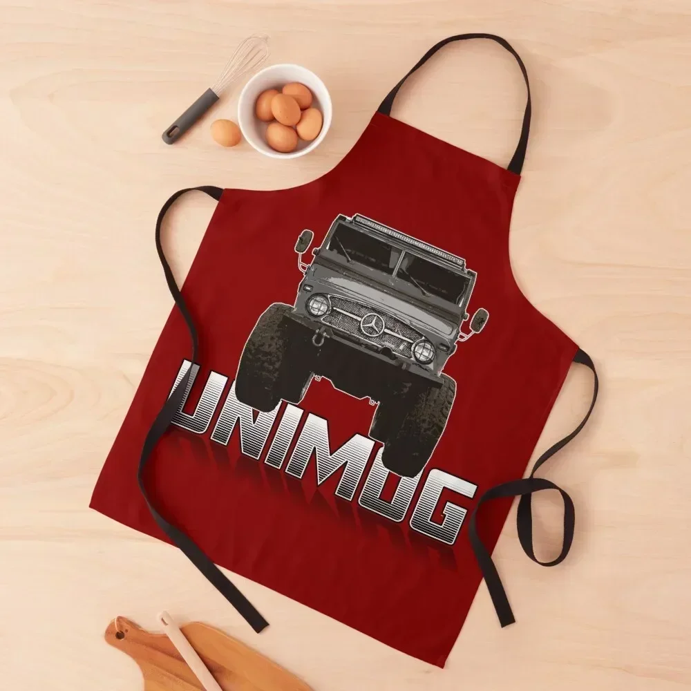 

UNIMOG retro (on red) Apron Nursing Household Items Children'S professional kitchen Apron