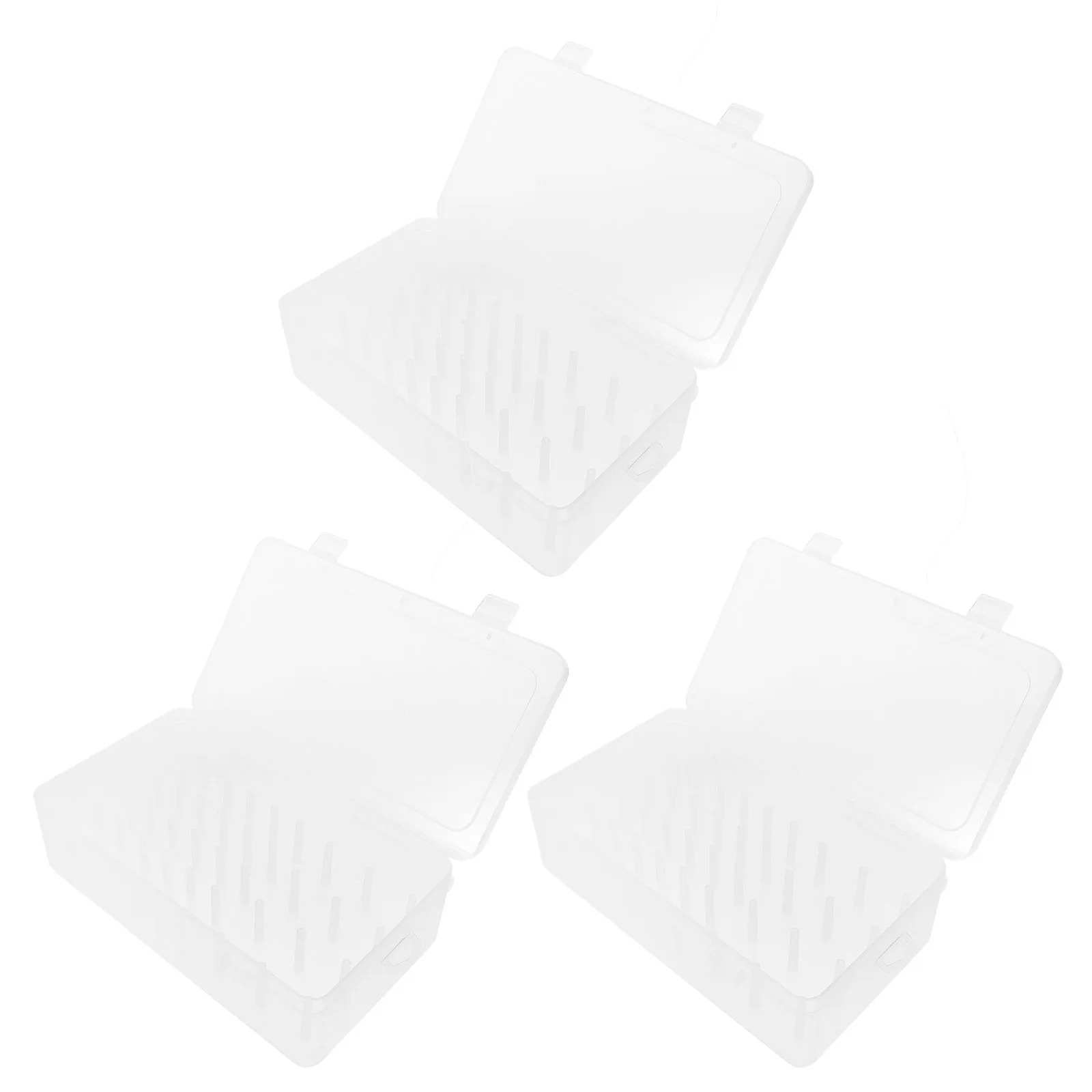

3pcs Sewing Thread Storage Box 42 Spools Clear Organizer Portable Diy Home Use Thread Holder Rack Sewing Supplies Spool