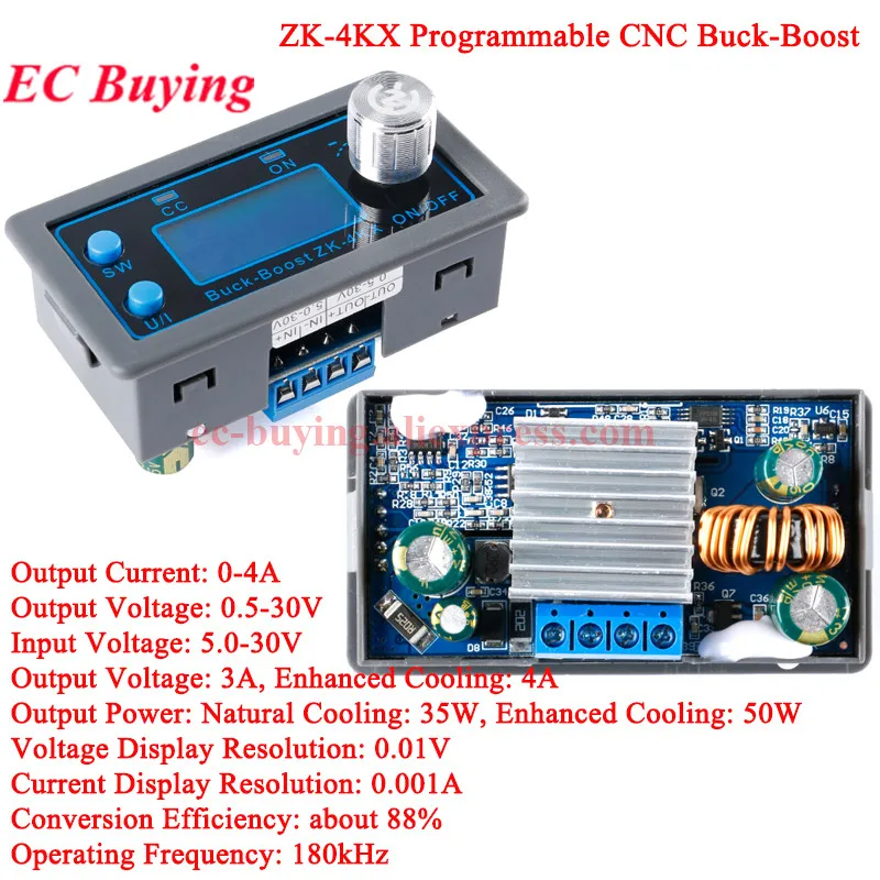 ZK-4KX 5KX DC Buck Boost Converter Módulo CC CV Step Up Down Power