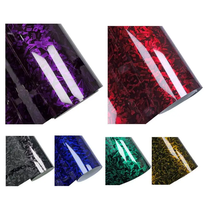 

High Glossy Black Gold Silver Red Forged carbon fiber wrap Car Sticker Sticker On The Hood Adhesive Vinyl For Car Stickers
