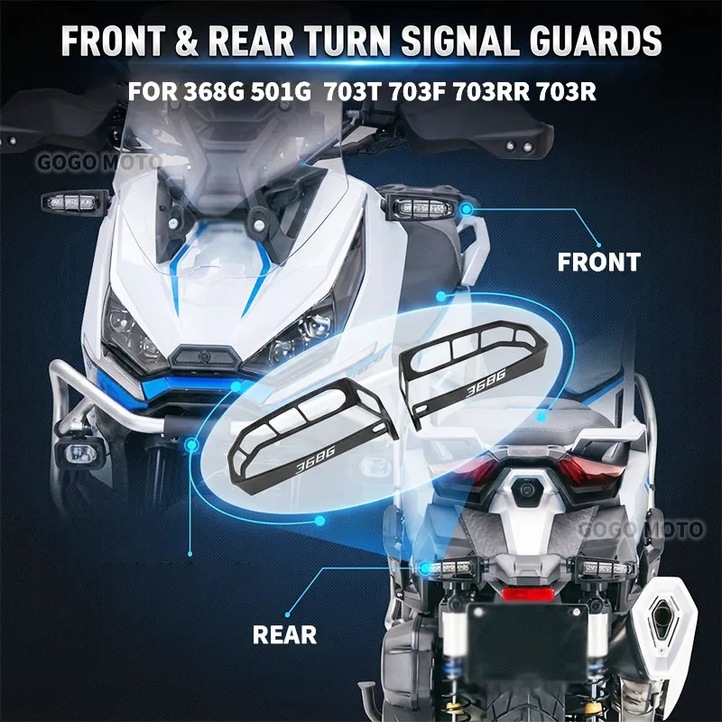 368G Motorcycle LED Turn Signal Protector Cover Indicator Lamp Guard Shield For ZONTES ZT368 G 501G 703T 703R 703RR 703F ADV