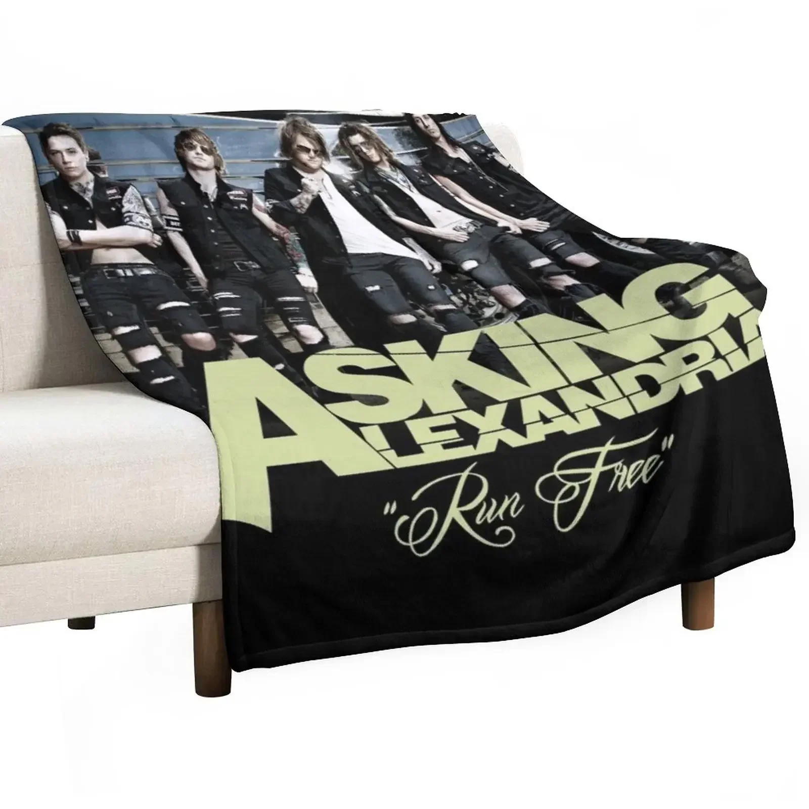 

Asking Alexandria run free Throw Blanket Vintage warm for winter Blankets