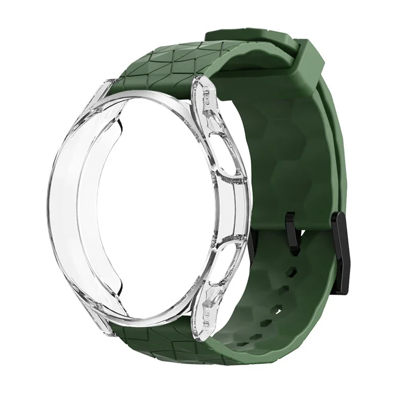 Силиконовый ремешок и чехол для Samsung Galaxy Watch 6 5 4 44 мм 40 мм 42 мм 46 мм, браслет с рисунком футбольного мяча 20 мм 22 мм, Watch 6Classic 43 47 мм