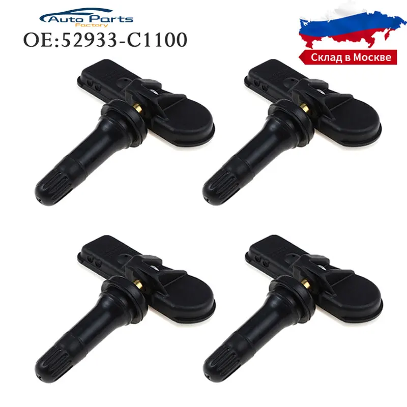 

4 PCS Tire Pressure Monitoring Sensor For Hyundai Sonata Tucson I20(GB/IB) ix35(TL) & 2017 Creta 433MHz 52933-C1100 52933C1100