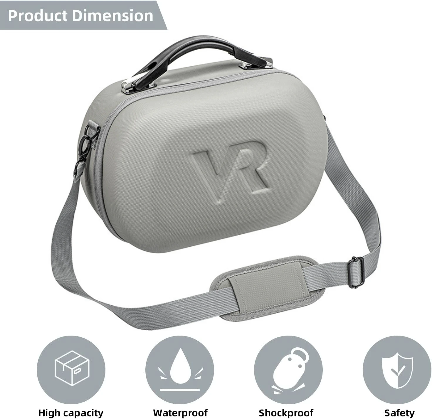 حقيبة تخزين محمولة لـ Meta Quest 3S /3 PICO4 VR حقيبة حمل متوافقة مع جميع سماعات الواقع الافتراضي لملحقات Oculus Quest 2