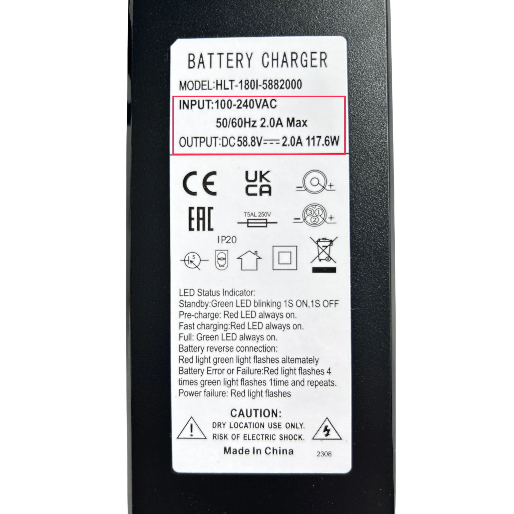 Original Charger For Kukirin G3 Pro Electric Scooter Input 100-220V Output 58.8V 2.0A Lithium Battery Charger Parts Replacement