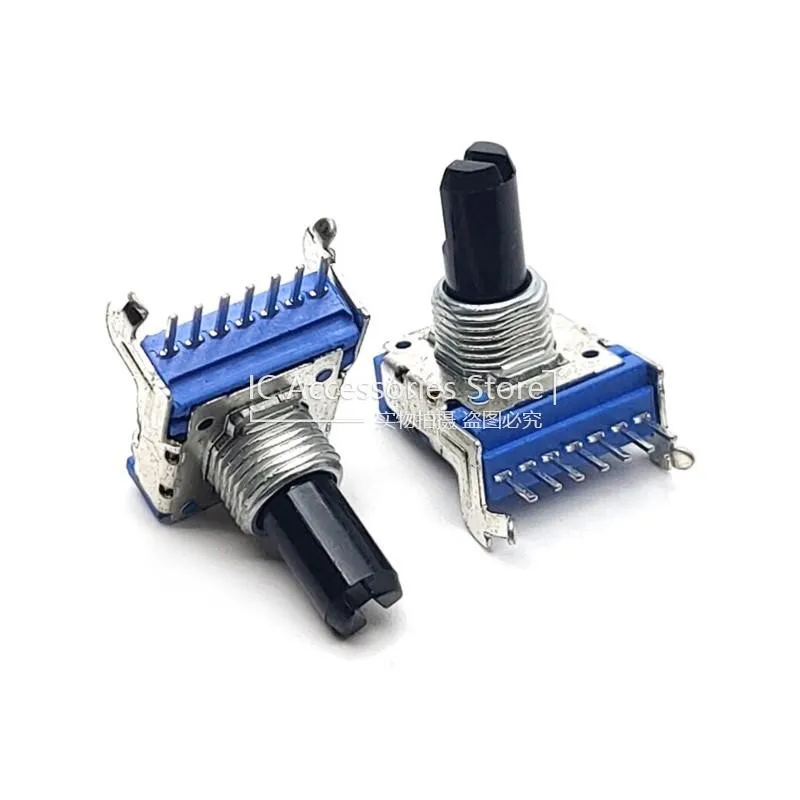 2PCS RK14 142 Type Horizontal Duplex C5K C200K Single Row 7-Pin C502 C103 Volume Potentiometer D Shaft Length 15MM