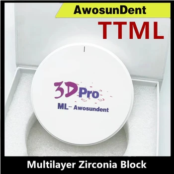98x18mm 3D Pro çok katmanlı zirkonyum boş diş sarf malzemeleri zirkon blokları CADCAM frezeleme diski