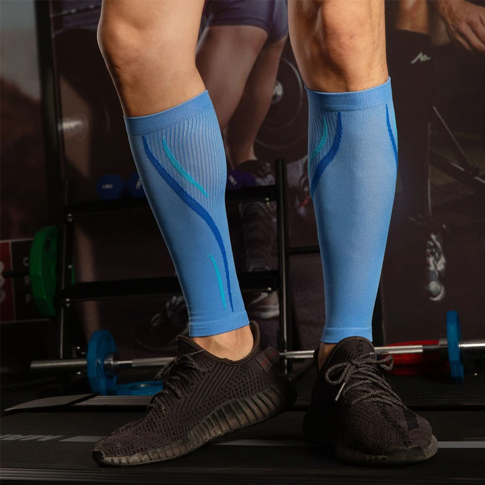 1 Pair Calf Compression Sleeve Men and Women 20-30 MmHg, Shin Splint Compression Sleeve Socks for Varicose Veins Calf Sleeve Gym image 5