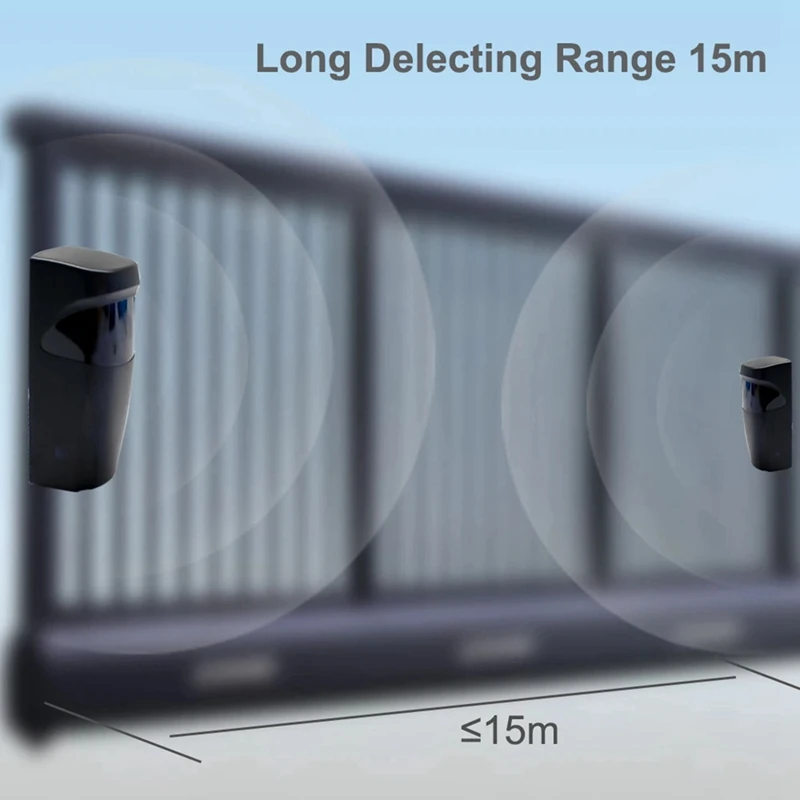 Detector Sensor Infravermelho para Portão Automático, Garagem Barreira, Metal e PVC, 1 Conjunto