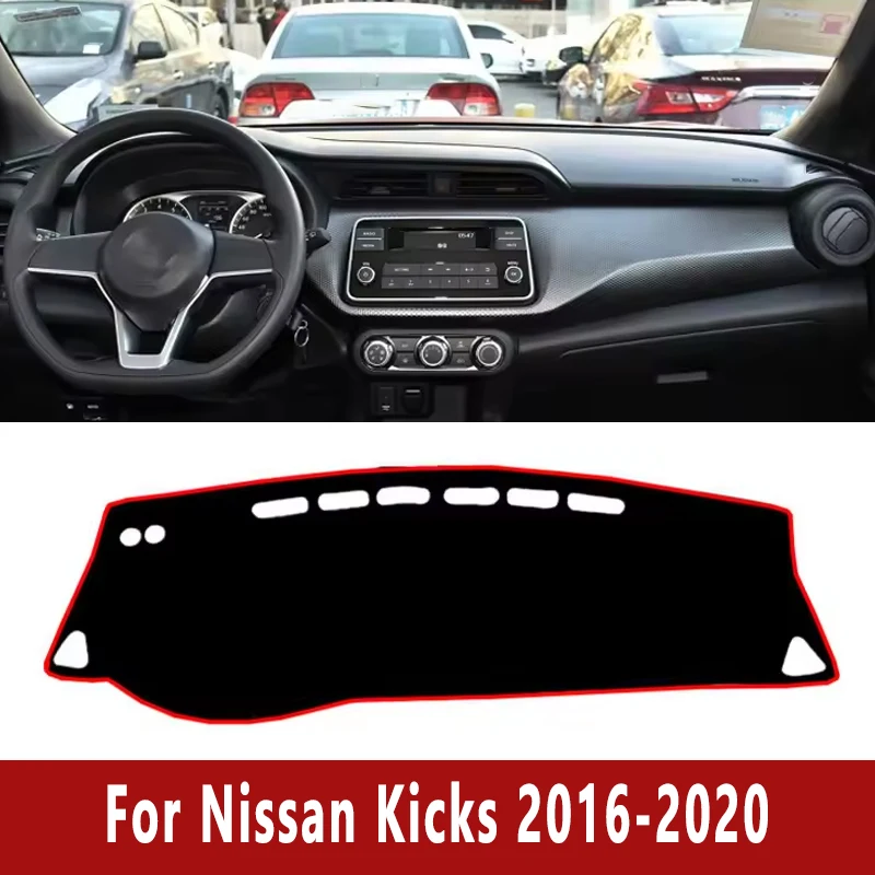 

Car Dashboard Mat Dash Cover Center Console Pad Custom for Nissan Kicks 2016-2020 2017 2018 Nonslip Cape Sunshade Accessories