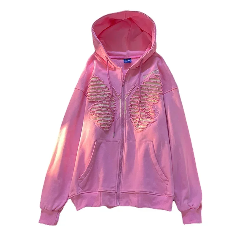 

Y2k Women Hoodies Men Zip Hoodie Harajuku Long Sleeve Pullover Hooded Sweatshirts Kawaii Korean Fashion Jacket Streetwear