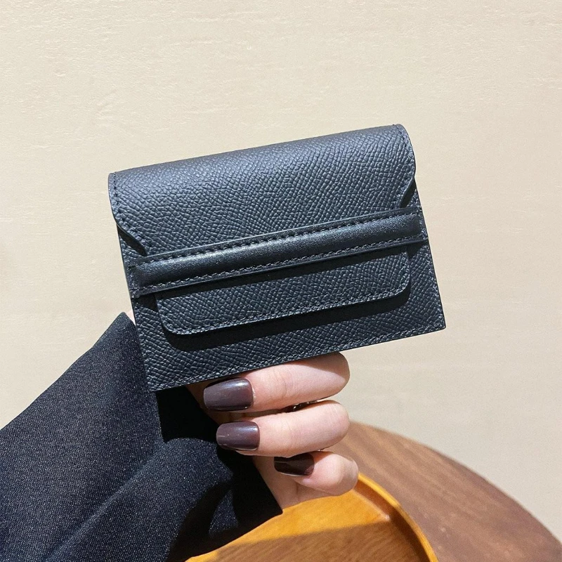 Textured Card Holder, Multi‑Colors, Snap Button Accordion Wallet, Portable Business Card Case for Cards ID Daily Commute