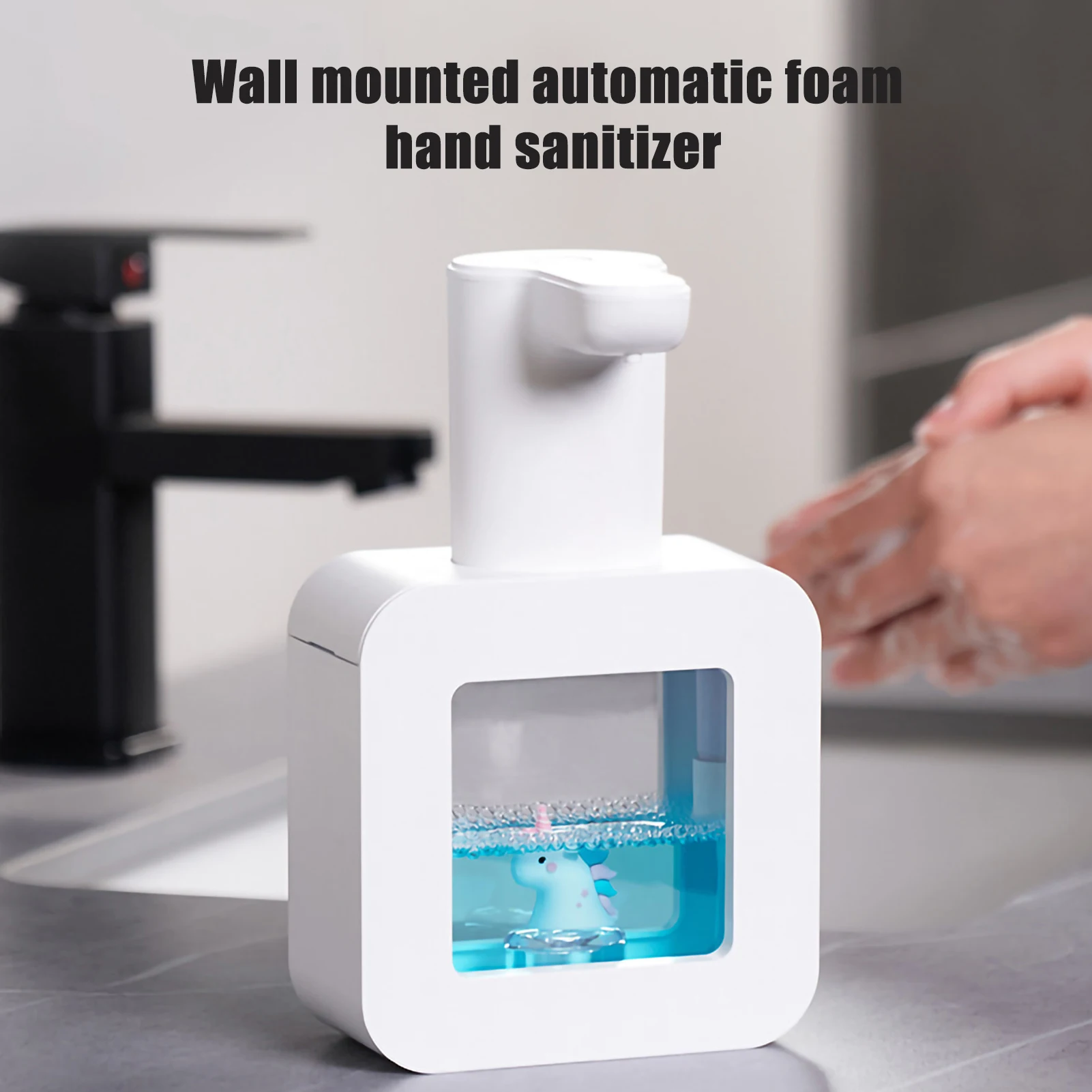 Automatic Sensor Foam Soap Dispenser Wall Mountable Rechargable Cartoon Foam Machine Smart Contactless Hand Sanitizer Machine