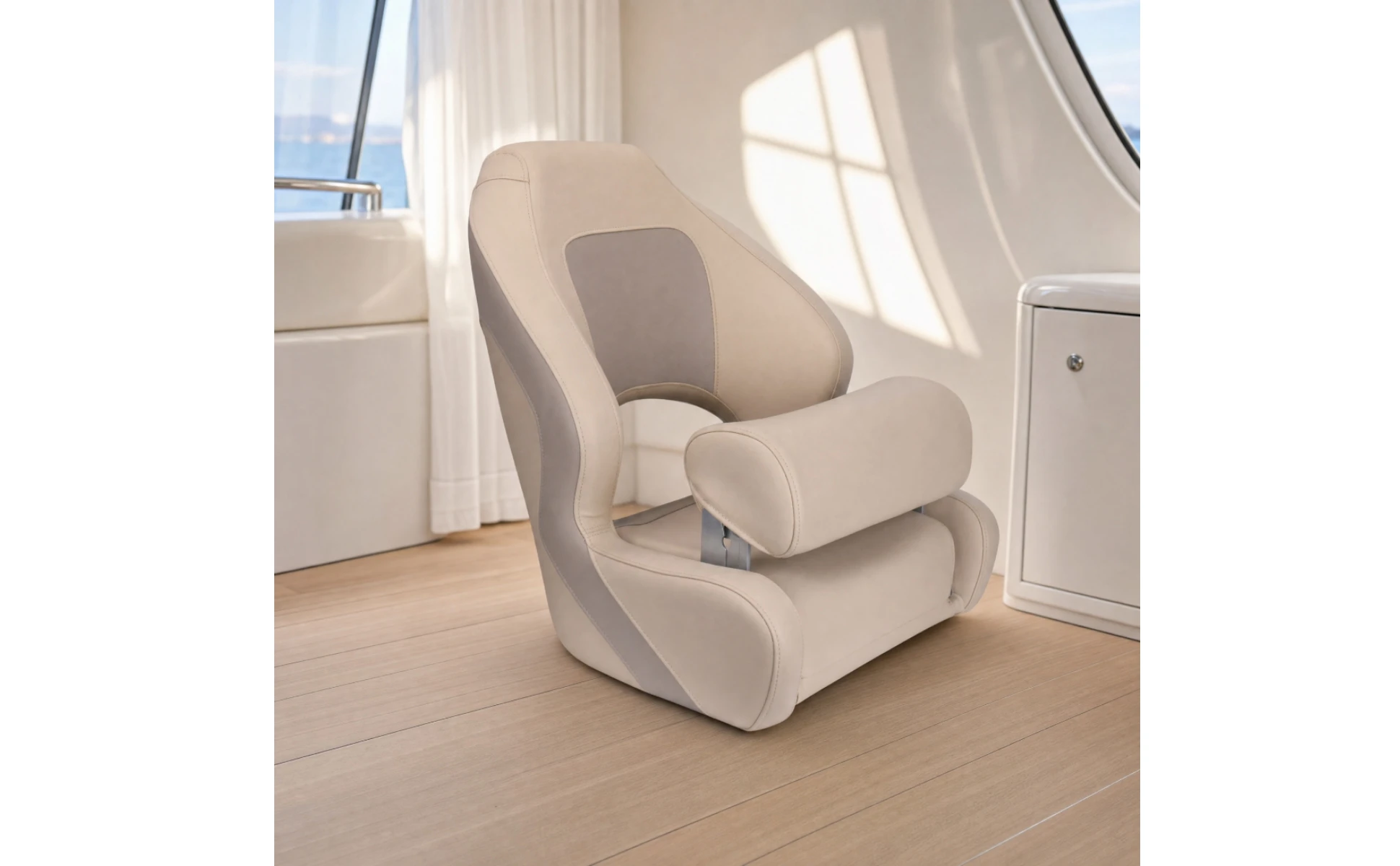 Helm Seat Marine Grade Boat Seat with Side Support Captain's Chair Heavy Duty Furniture Resistant for Yachts Helm Seat Marine Grade Boat Seat with Side Support Captain's Chair Heavy Duty Furniture Resistant for Yachts