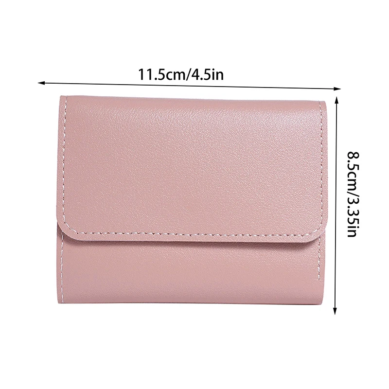 Dreifach gefaltete, kurze Geldbörse mit Clipverschluss für Damen, kurze Geldbörse, Multikartenetui, Mini-Portemonnaie, modische Damen-Geldbörse, Kreditkartenetui, Damen-Münztasche. – Detail 6