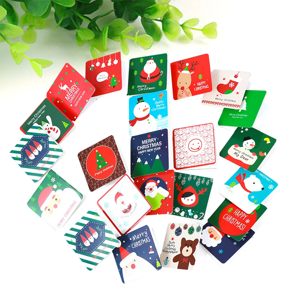 144 pçs pequeno natal criativo bênção presente para o festival de natal natal pequeno cartão de natal cartão de felicitações