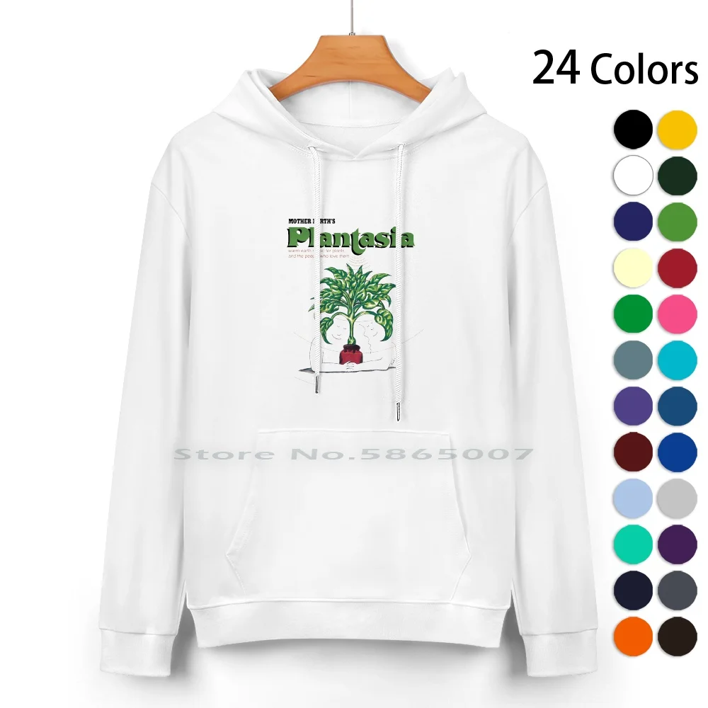 Mort Garson Plantasia Pure Cotton Hoodie Sweater 24 Colors Mort Garson Plantasia Album 100% Cotton Hooded Sweatshirt For Women