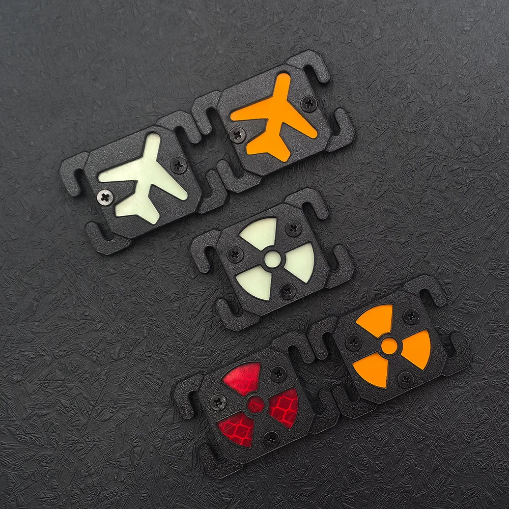 X logo Tactical Backpack Molle buckle colorful luminous fun pattern aircraft nuclear radiation luggage accessories buckle