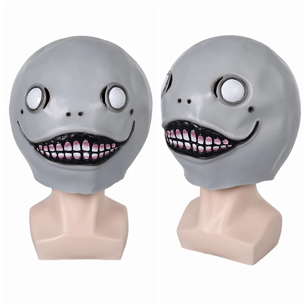 Emil casco de látex para Cosplay, máscara de Anime NieR, accesorios de disfraz de Automata, accesorio divertido para fiesta de Halloween para hombres y adultos