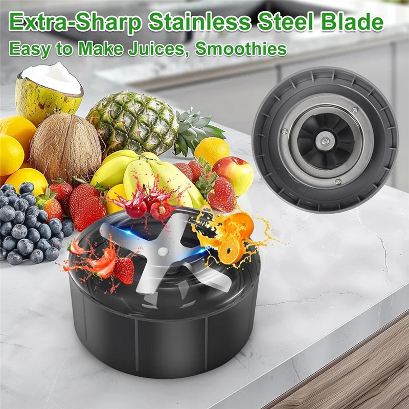 قطع غيار خلاط ABGP لـ Nutribullet، أكواب خلاط Nutribullet 32 أونصة و24 أونصة مع أغطية قطع غيار شفرة النازع