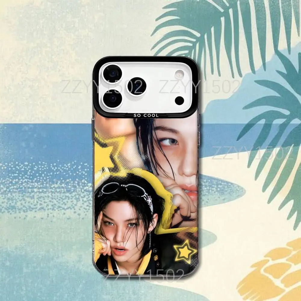 Funda de teléfono F-Felix Lee S-SKZ KARMA para iPhone 17,16,15,14,13,12,X,8,Pro,Max,Plus,SE4,Air,Mini HD negro IMD mate