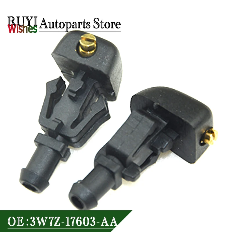 2PCS 3W7Z-17603-AA Windshield Washer Nozzle Jet Front Left Right 3W7Z17603AA 4F9Z17603AA  For Ford F150 2004-2014 Accessories