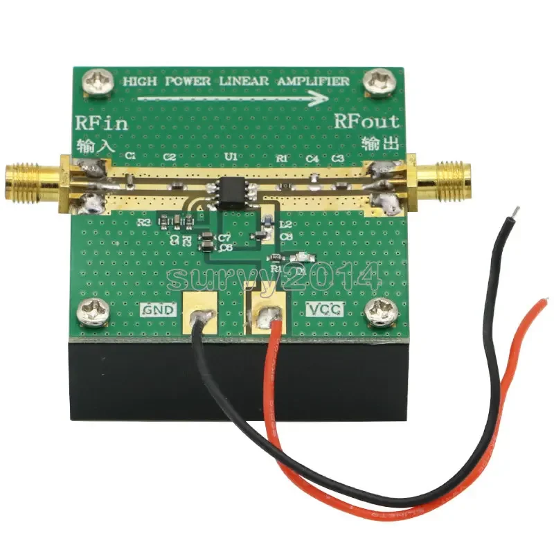 RF2126 400MHZ-2700MHZ broadband RF Power Amplifier 2.4GHZ 1W For Bluetooth Ham Radio Amplifier with heat sink