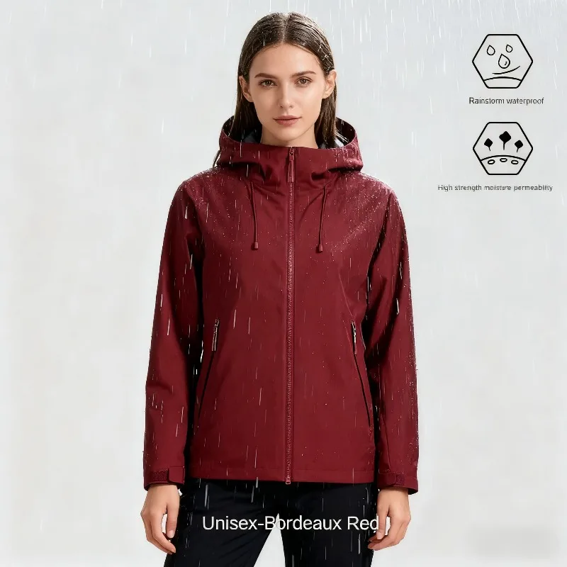 

Fully Taped Seam Hardshell Jacket, All-Weather Unisex Outdoor Coat, Waterproof Windproof Trekking Parka