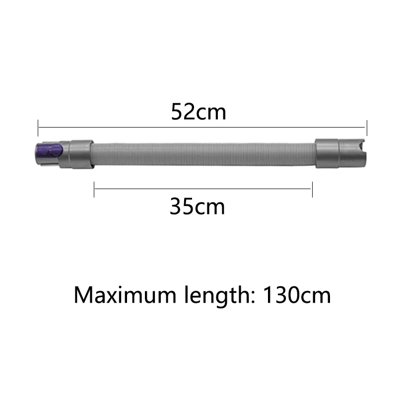 Purple Button Hose For Dyson V7 V8 V10 V11 V12 V15 Vacuum Cleaner Extension Tube Telescopic Pipe Fitting Replacement Accessories