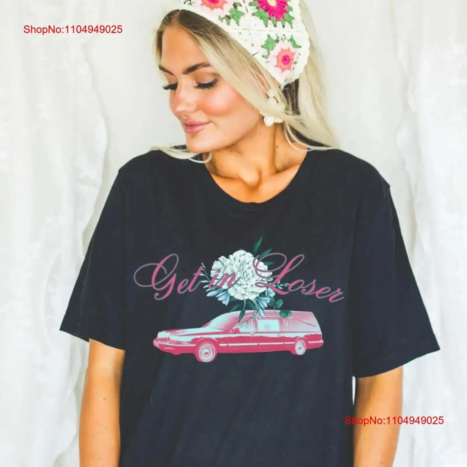 

Get in Loser, милая футболка с темным юмором, похоронная, грубая, забавная, Morbid Death, позитивная, в стиле готической девушки, токсичная позитивная Мортик