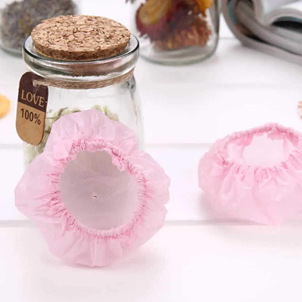 60Pcs Hair Dye Ear Covers Waterproof Disposable Ear Caps Lightweight Comfortable for Hair Treatment Bathing Oil Dye Application