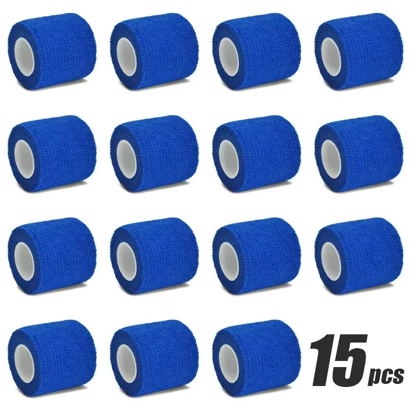 6/15 Stuks 4.8m Zwart Ehbo Zelfklevende Samenhangende Elasticiteit Bandages Sport Tape voor Pols Enkel verstuikingen & Zwelling