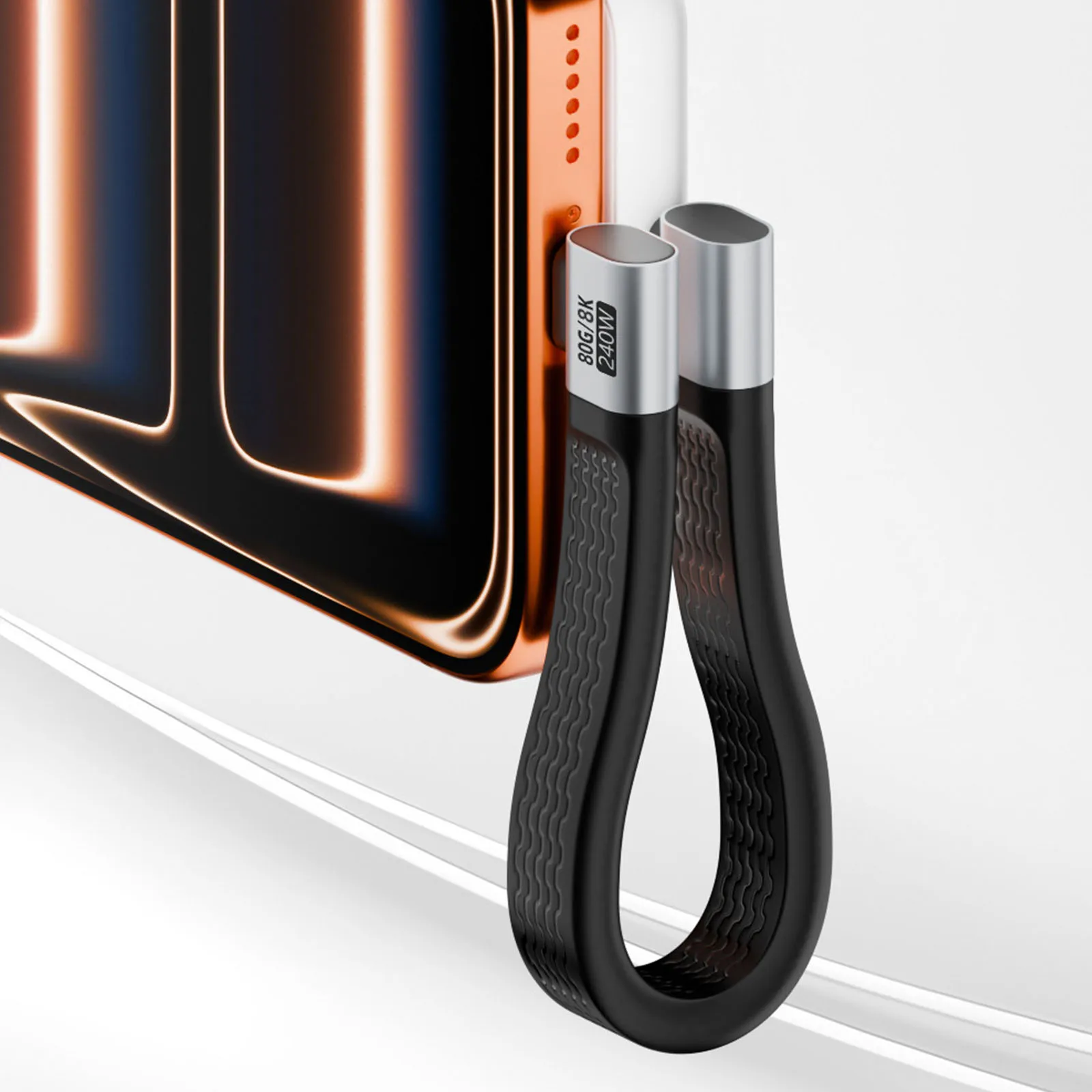 Type C Male To Male Charging Cable 240W 8K 60HZ USB4 Data Cord 80Gbps Data Transfer Fast Charging Short Cable for Laptop Phone